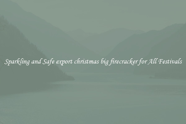 Sparkling and Safe export christmas big firecracker for All Festivals