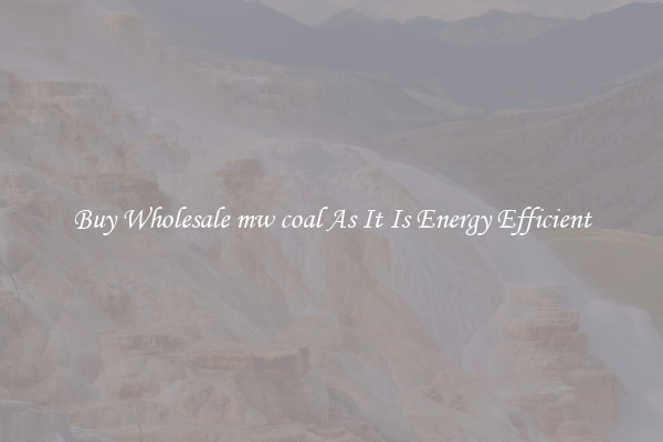 Buy Wholesale mw coal As It Is Energy Efficient