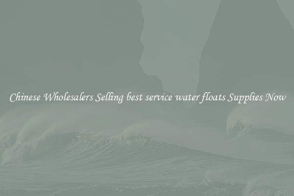 Chinese Wholesalers Selling best service water floats Supplies Now