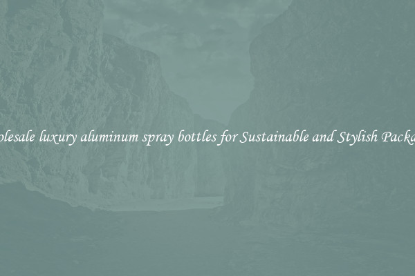 Wholesale luxury aluminum spray bottles for Sustainable and Stylish Packaging