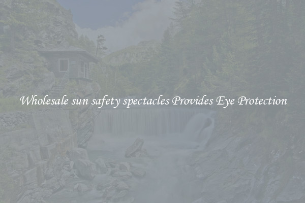 Wholesale sun safety spectacles Provides Eye Protection