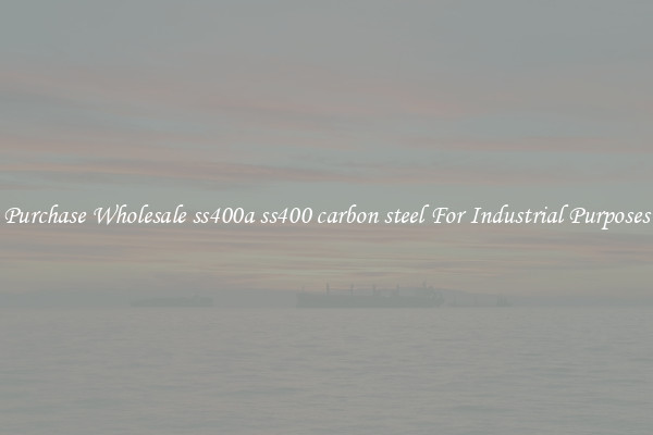 Purchase Wholesale ss400a ss400 carbon steel For Industrial Purposes