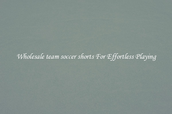 Wholesale team soccer shorts For Effortless Playing