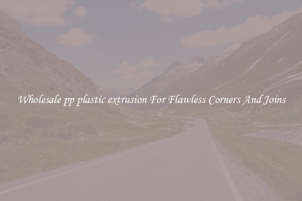 Wholesale pp plastic extrusion For Flawless Corners And Joins