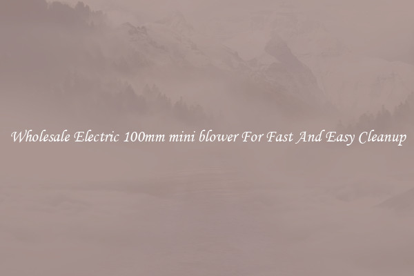 Wholesale Electric 100mm mini blower For Fast And Easy Cleanup